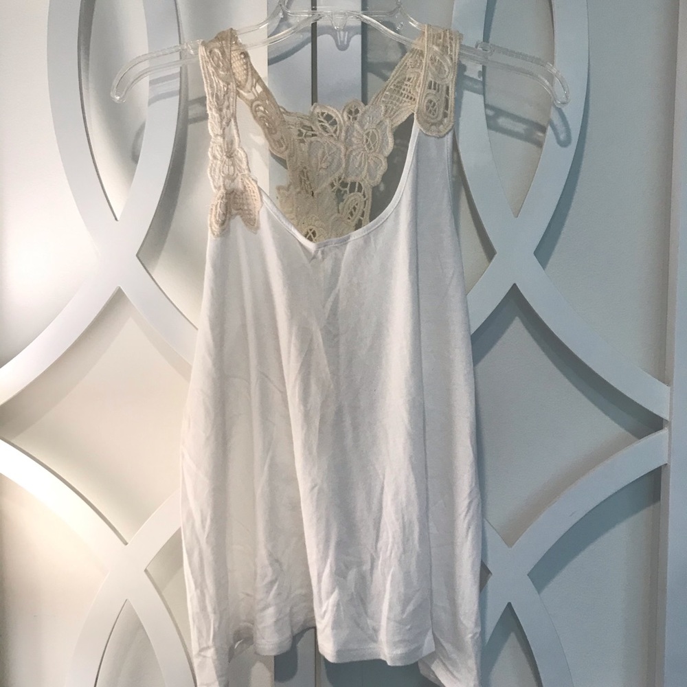 MOSSIMO 🤍 Fresh White Lace Tank Top {NWT}